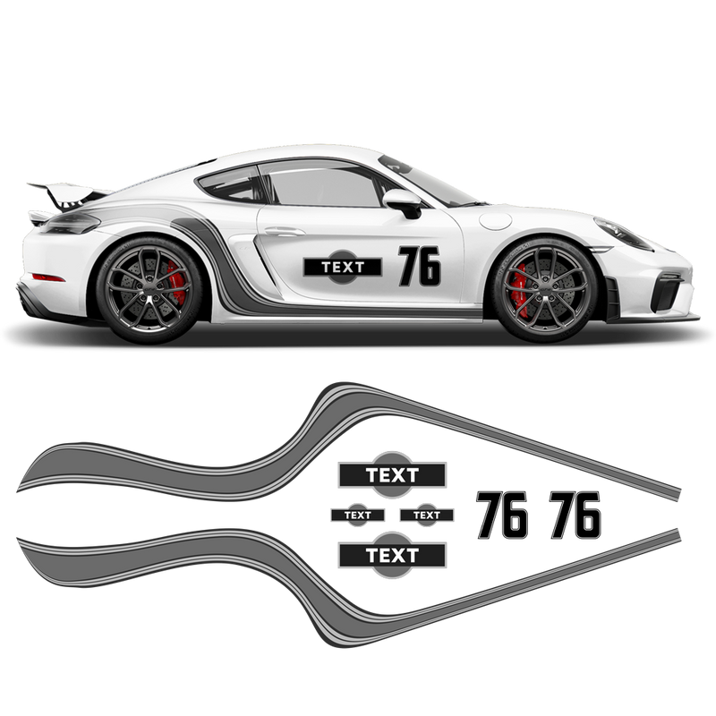 Curved Martini Decals set, for Cayman from 2005