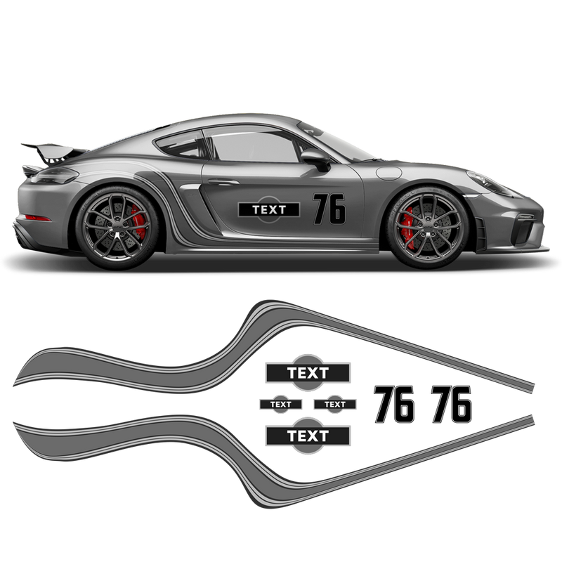 Curved Martini Decals set, for Cayman from 2005
