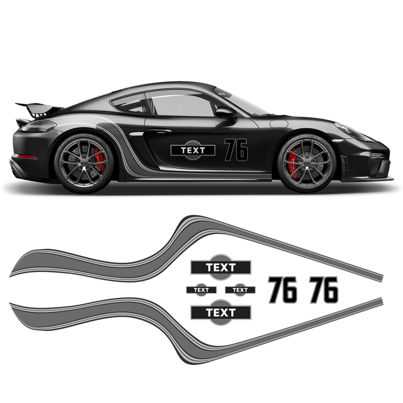 Curved Martini Decals set, for Cayman from 2005