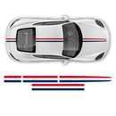 French Flag Style Racing stripes set, for Porsche Cayman / Boxster