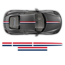 French Flag Style Racing stripes set, for Porsche Cayman / Boxster