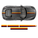German Flag Style Racing stripes set, for Porsche Cayman / Boxster