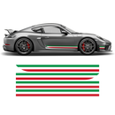 Italian Flag Style Racing stripes set, for Porsche Cayman / Boxster