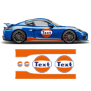GULF Le Mans RACING STRIPES  Set and Logos, Cayman / Boxster