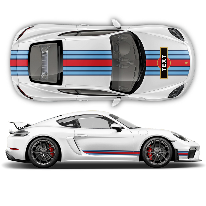Martini Racing stripes, for Cayman / Boxster