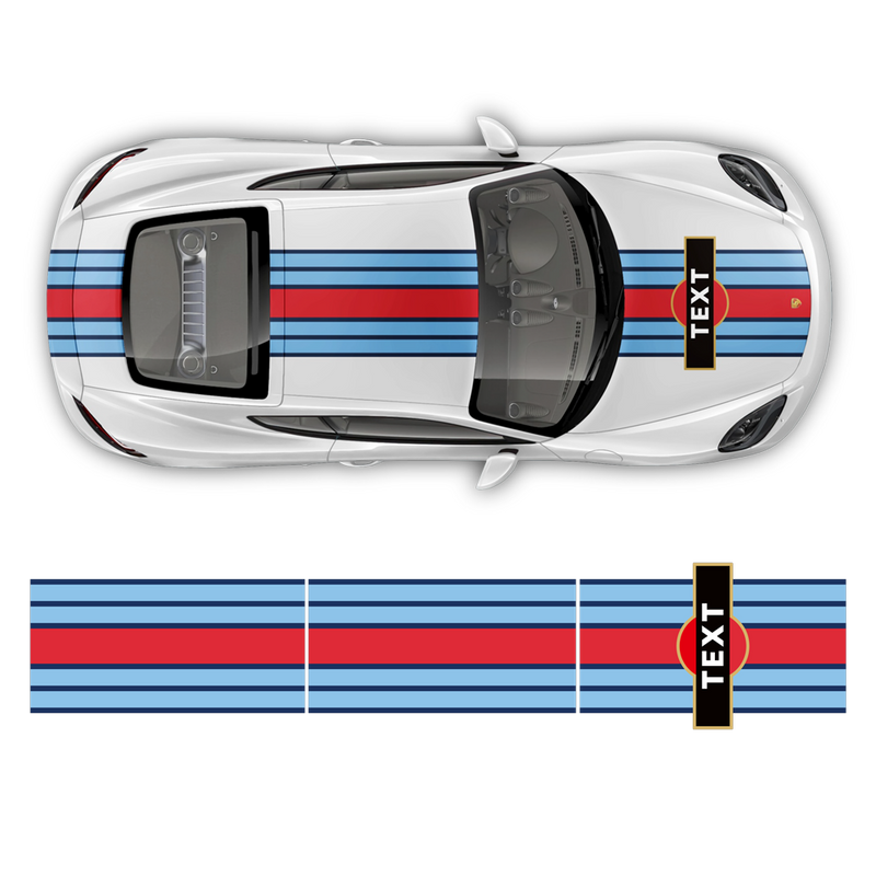 Martini Racing stripes, for Cayman / Boxster