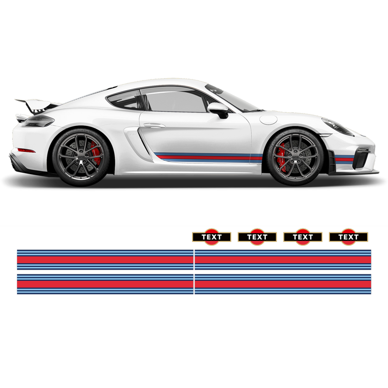 Martini Racing stripes, for Cayman / Boxster