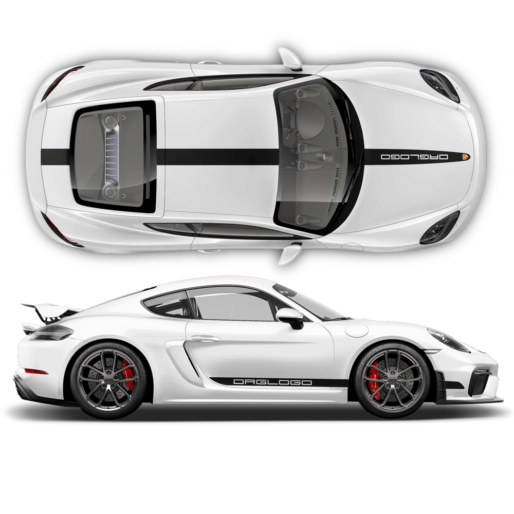 Racing Decals set in one color, Cayman / Boxster 2005 - 2024