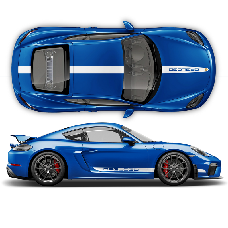 Racing Decals set in one color, Cayman / Boxster 2005 - 2020