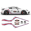 Scratched Curved Martini Side Stripes Graphic, for Cayman / Spyder