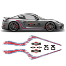 Scratched Curved Martini Side Stripes Graphic, for Cayman / Spyder