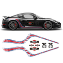 Scratched Curved Martini Side Stripes Graphic, for Cayman / Spyder