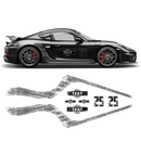 Scratched Curved Martini Side Stripes Graphic, for Cayman / Spyder