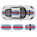 Scratched Martini Racing Stripes, Cayman / Boxster