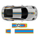 Curved Rainbow Decals set, fit Carrera 996/997/991/992
