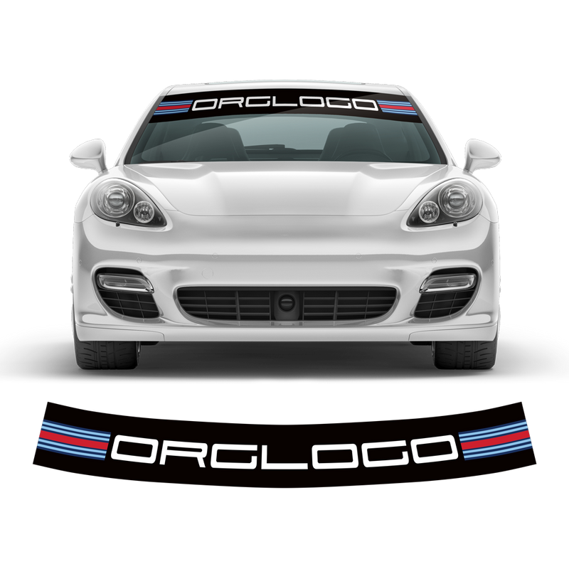 Windshield Martini Style Logo decals, for Panamera