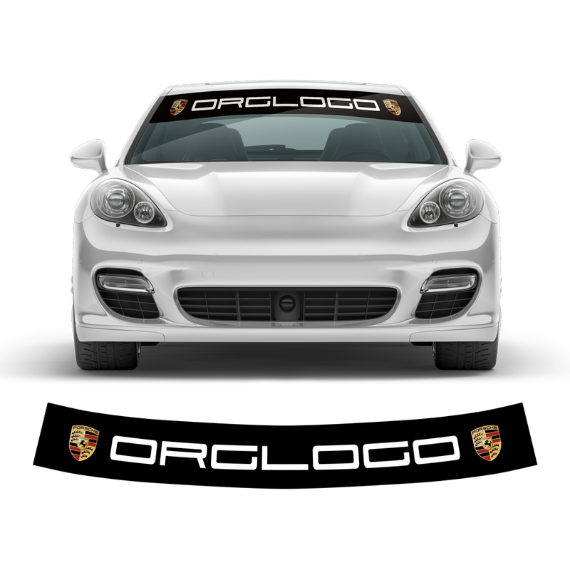 Windshield background logo decals, for Panamera