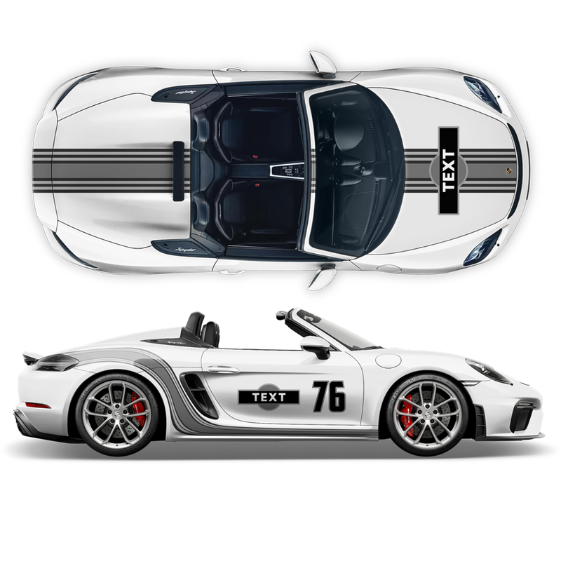 Curved Martini Decals set, for Spyder / Boxster