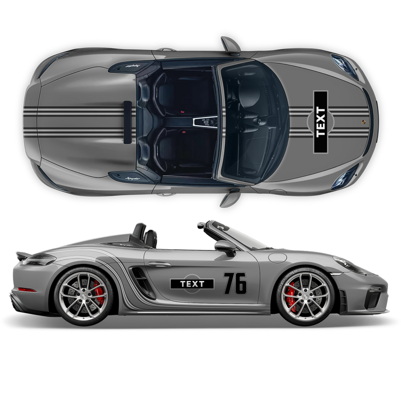 Curved Martini Decals set, for Spyder / Boxster