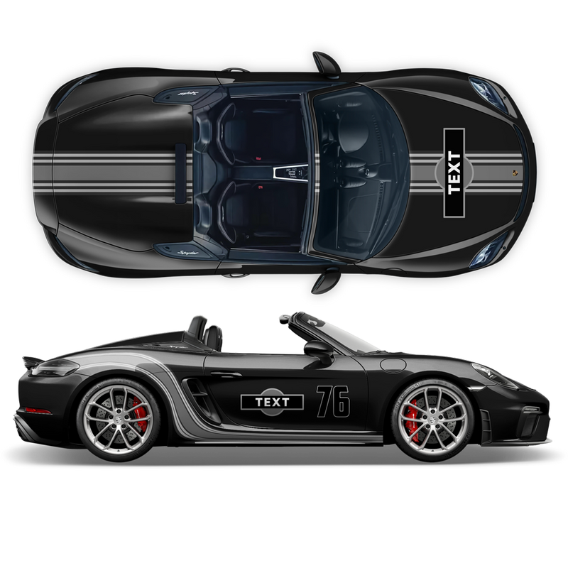 Curved Martini Decals set, for Spyder / Boxster