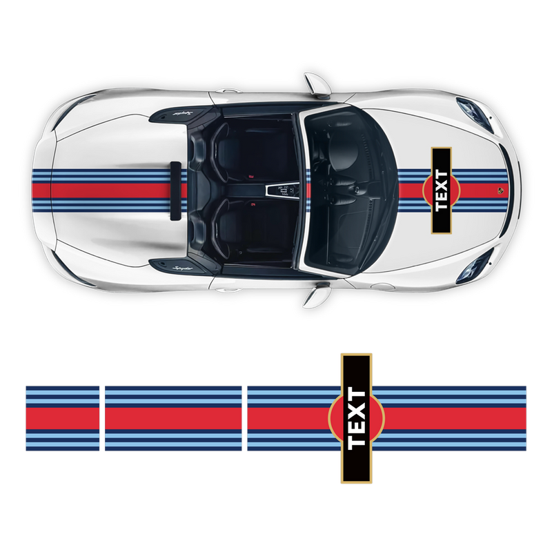 Curved Martini Decals set, for Spyder / Boxster