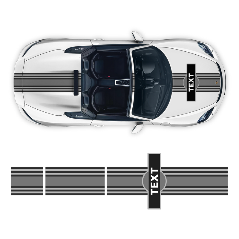 Curved Martini Decals set, for Spyder / Boxster