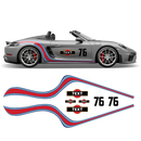 Curved Martini Decals set, for Spyder / Boxster