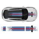 Pixel Martini Racing stripes set, for Taycan Cross Turismo / Sedan