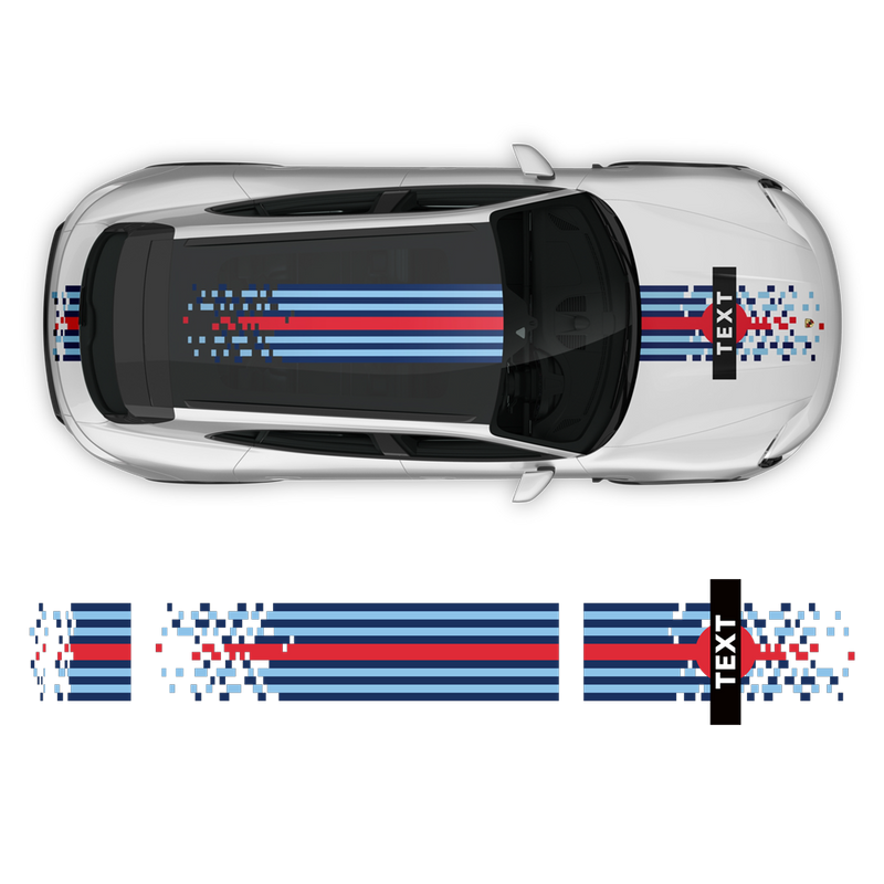 Pixel Martini Racing stripes set, for Taycan Cross Turismo / Sedan