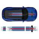 Pixel Martini Racing stripes set, for Taycan Cross Turismo / Sedan