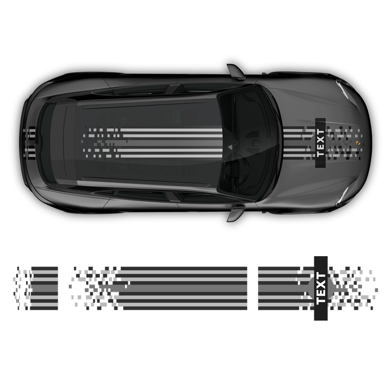 Pixel Martini Racing stripes set, for Taycan Cross Turismo / Sedan