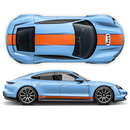 Gulf 19' Racing Stripes, for Porsche Taycan