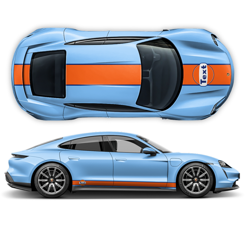 Gulf 19' Racing Stripes, for Porsche Taycan