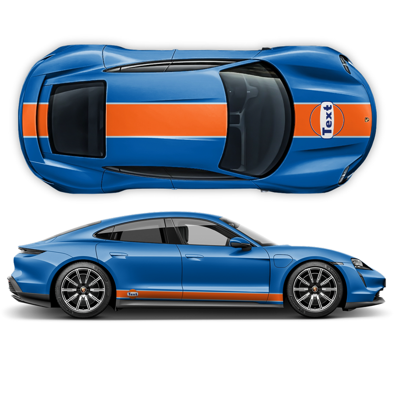 Gulf 19' Racing Stripes, for Porsche Taycan