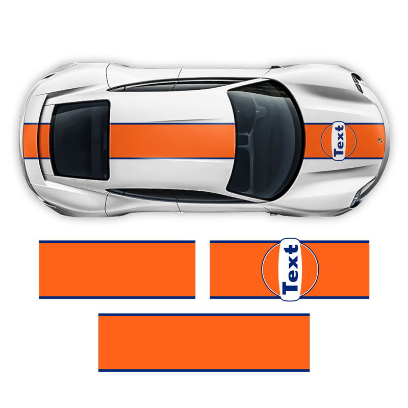 Gulf 19' Racing Stripes, for Porsche Taycan