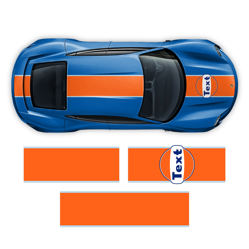 Gulf 19' Racing Stripes, for Porsche Taycan