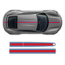 Thin Martini Racing Stripes Set, for Porsche Taycan