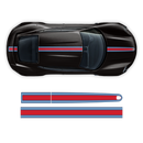 Thin Martini Racing Stripes Set, for Porsche Taycan