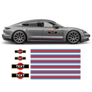 Thin Martini Racing Stripes Set, for Porsche Taycan