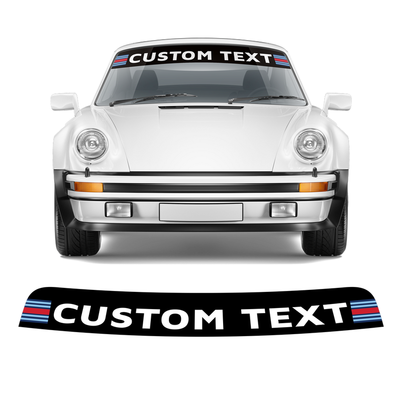 Windshield Martini Racing decals, for Carrera / Cayman / Boxster / Spyder