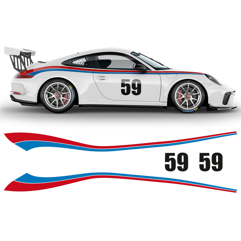 Brumos Sticker Stripes BRUMOS style, Carrera 2005 - 2024