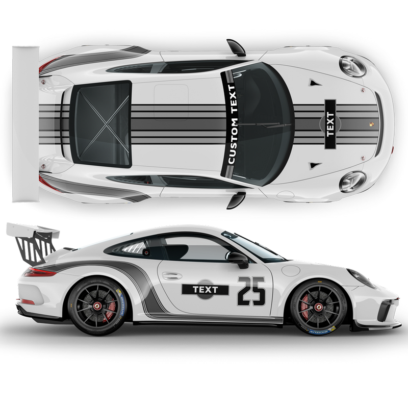 Curved Martini Decals set, for Carrera 996/997/991/992