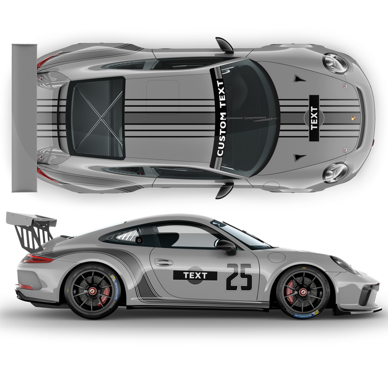 Curved Martini Decals set, for Carrera 996/997/991/992