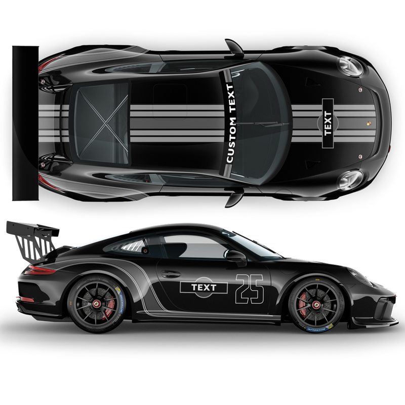 Curved Martini Decals set, for Carrera 996/997/991/992