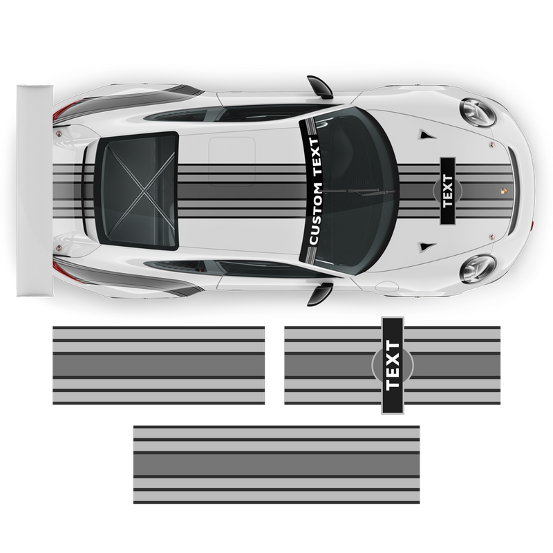 Curved Martini Decals set, for Carrera 996/997/991/992