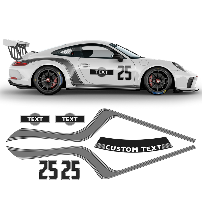 Curved Martini Decals set, for Carrera 996/997/991/992