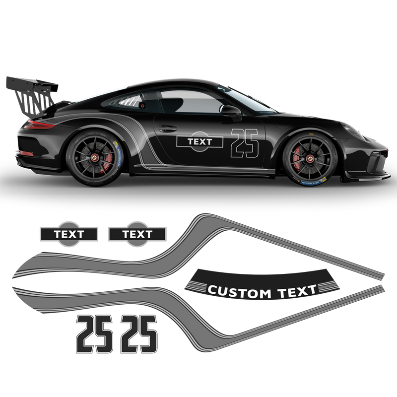Curved Martini Decals set, for Carrera 996/997/991/992