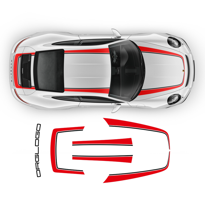 Contoured Stripes Over The Top, for Carrera / Cayman / Boxster 2005 - 2023