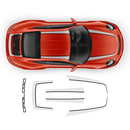 Contoured Stripes Over The Top, for Carrera / Cayman / Boxster 2005 - 2023