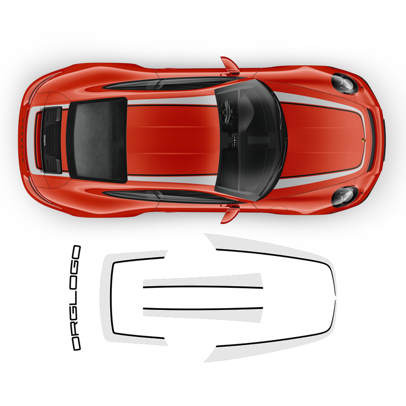 Contoured Stripes Over The Top, for Carrera / Cayman / Boxster 2005 - 2023